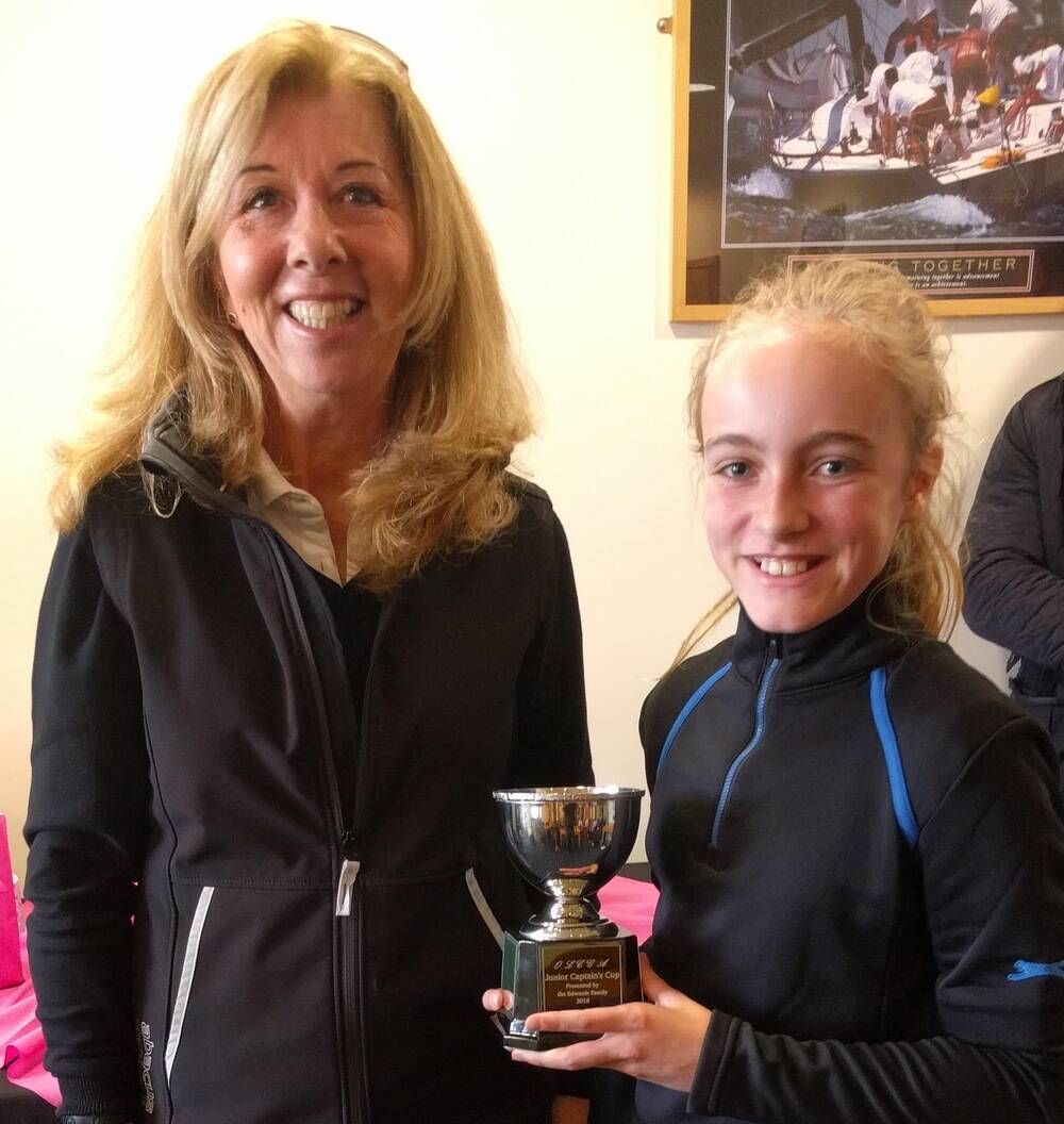 Francesca wins the Junior Captain's Trophy