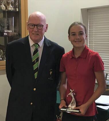 Freya becomes the Midlands South Junior Nett Champion