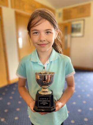 Sienna wins the Junior Captain's Trophy