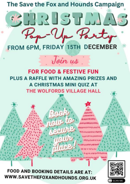 Christmas Party - The Wolfords Village Hall - 15th December 2023