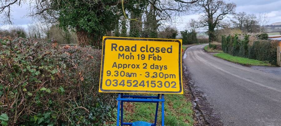 Little Wolford Road Closure - 19th February 2024