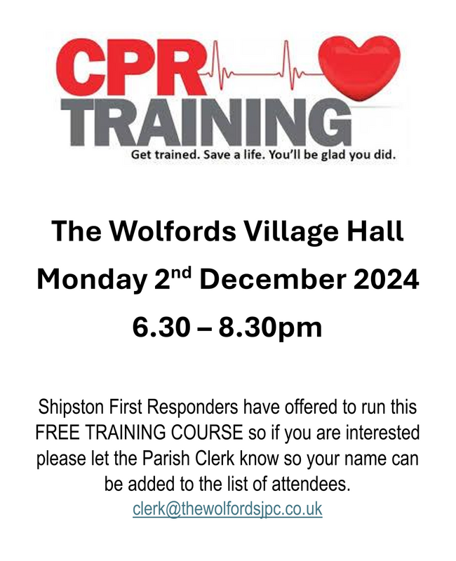 Free CPR and Defib Training - 2nd December 2024